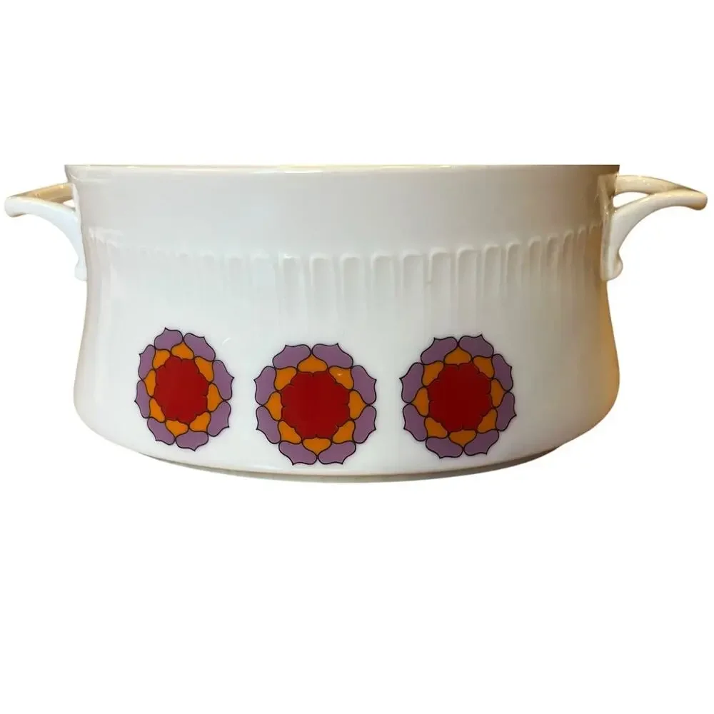 Vintage Eschenbach Bavaria Germany Covered Tureen Serving Bowl Flowers